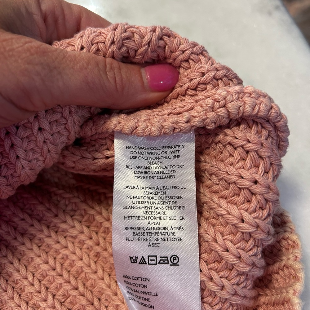 Free People Close To Me Knit Vest Mellow Rose Pink Sz  Large - Picture 7 of 7